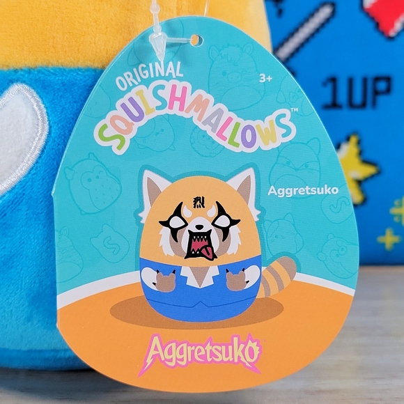 Squishmallow Aggretsuko with Rage Expression 6.5" UltraSoft Stuffed Sanrio Plush - Picture 5 of 6